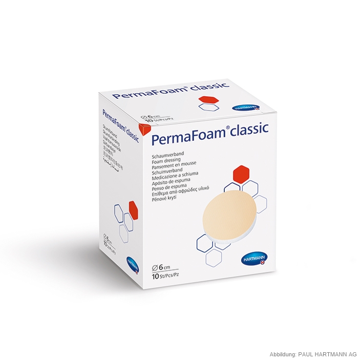 PermaFoam Classic Schaumverband steril, Ø 6 cm (10 Stck.)