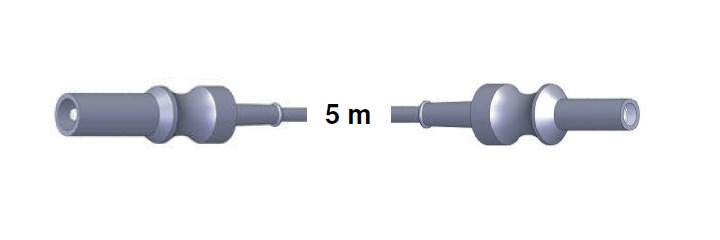 Monopolar Anschlusskabel, AES-BER-MAR -> 4mm Buchse, 5,0mtr