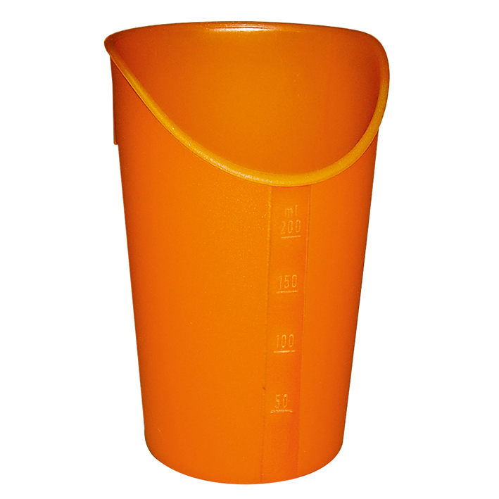 Trinkbecher mit Nasenausschnitt orange 200 ml