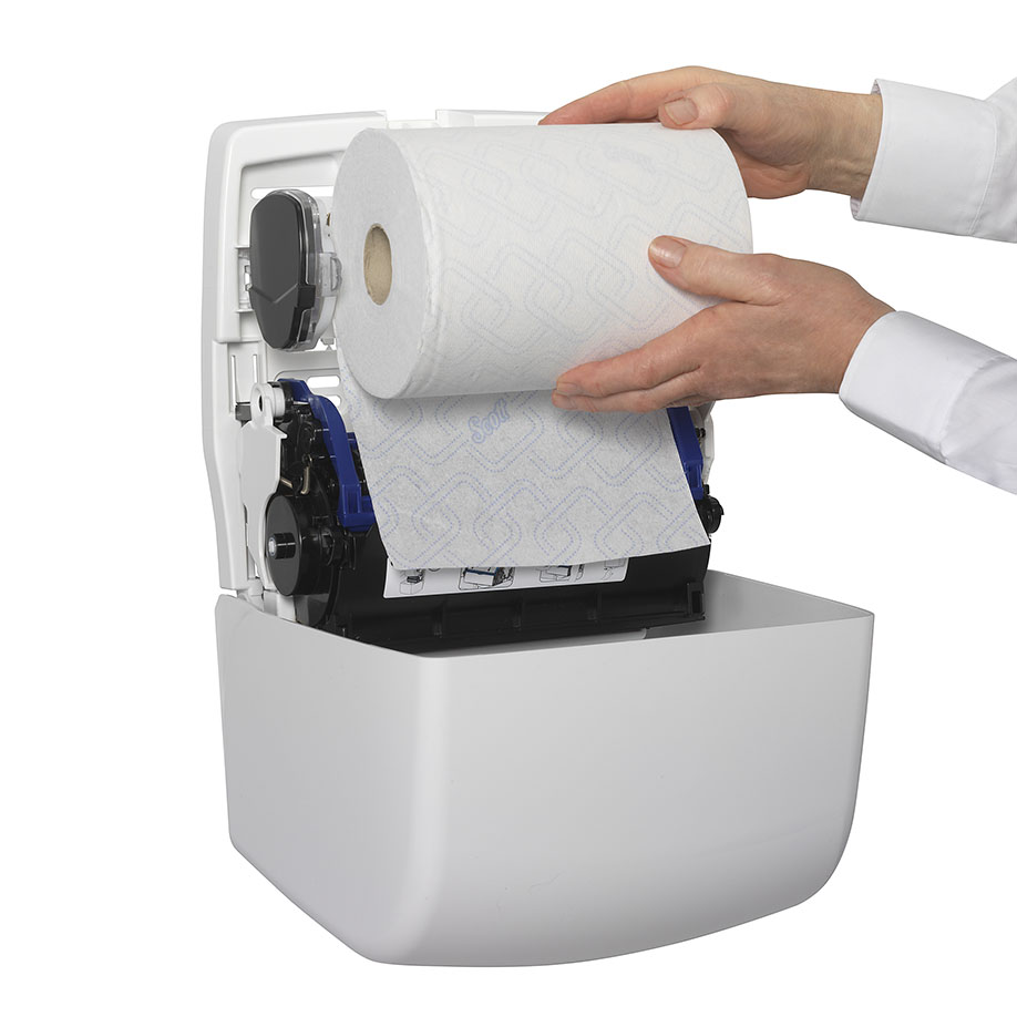 AQUARIUS Slimroll Rollenhandtuchspender Kunststoff, weiß 32,4 x 29,7 x 19,2 cm
