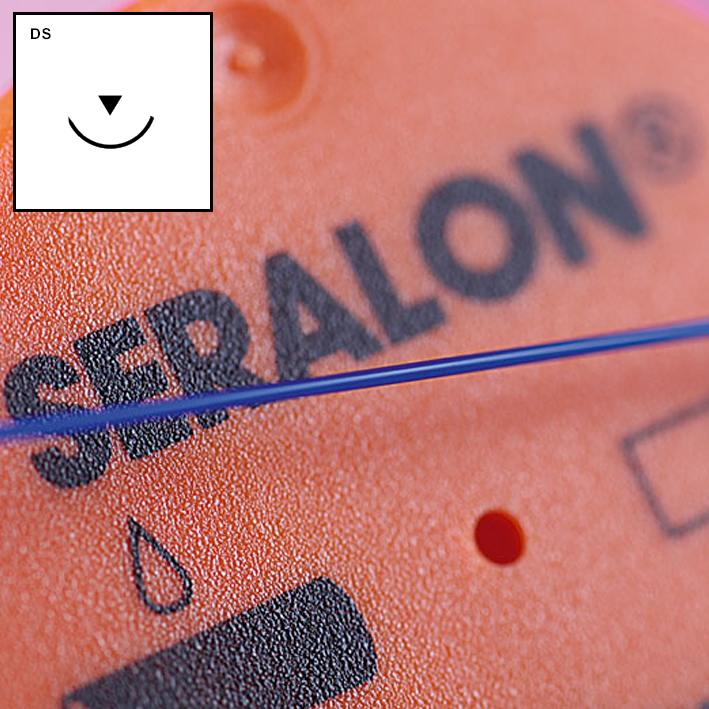 SERALON DS-25 3/0=2, blau, Nahtmaterial Fadenlänge 75 cm (24 Stck.)