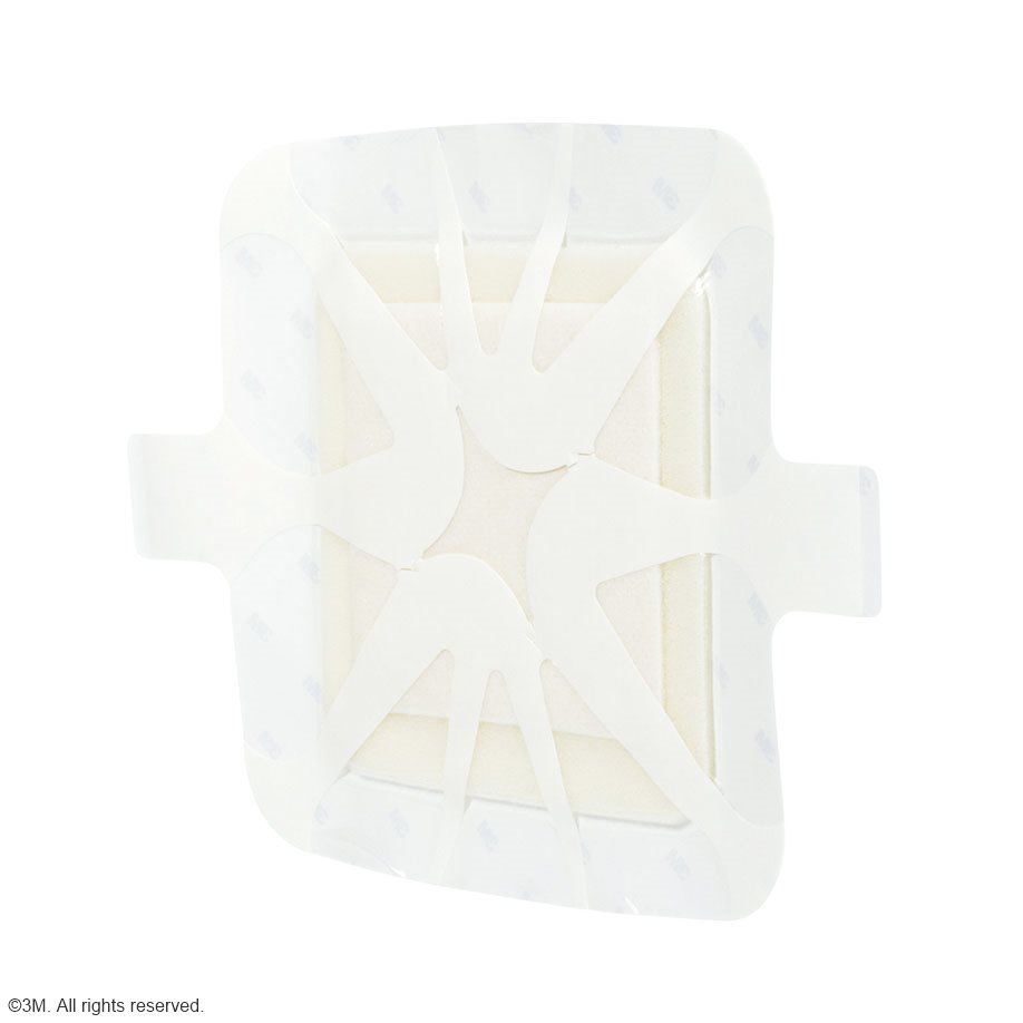 3M Tegaderm Foam Adhesive Schaumverband quadratisch, 14,3 x 14,3 cm (10 Stck.) mit Kleberand