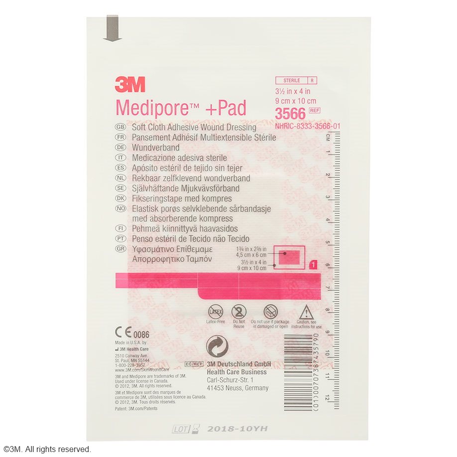 3M Medipore + Pad Fertigverband, steril, 10 x 10 cm (25 Stck.)