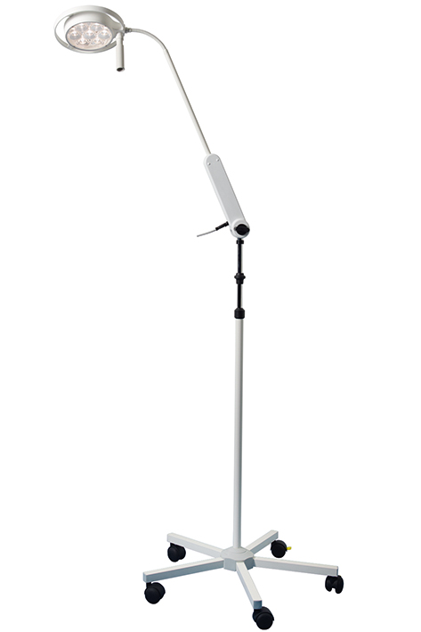 Mach LED 115 Untersuchungsleuchte Stativmodell, auf 5-Fuß-Stativ mit Einhandhöhenverstellung
