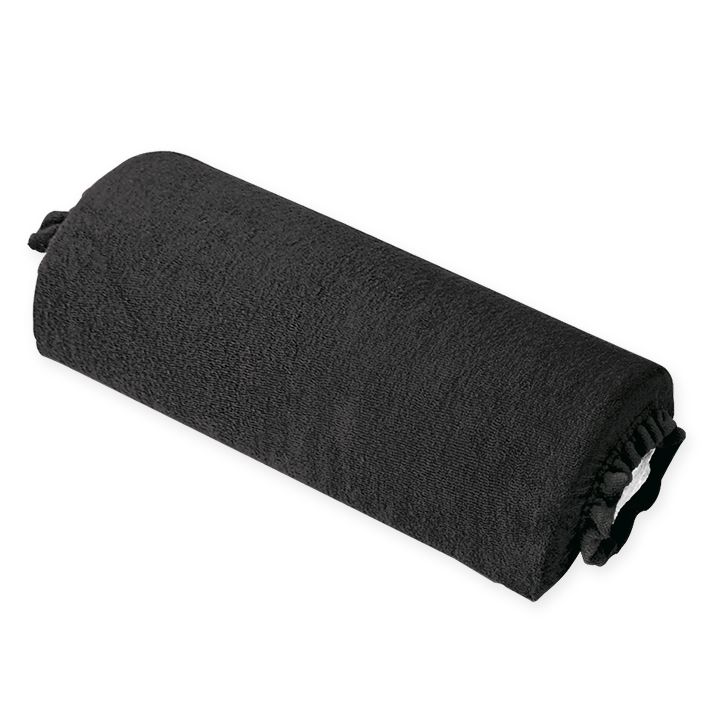 Nackenrollenbezug Frottee schwarz, für Halbrollen 40 cm