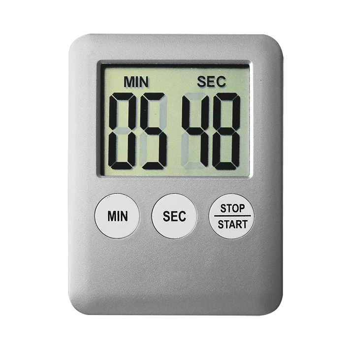 Digital Timer mit kleinem Display silber