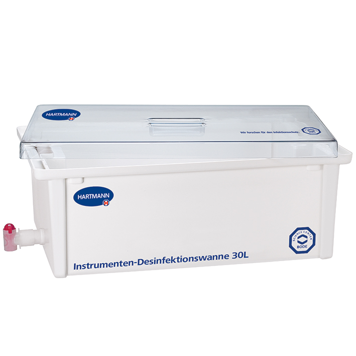 BODE Desinfektionswanne 30 Ltr. kpl. mit Siebeinsatz und Deckel inkl. Ablaufhahn
