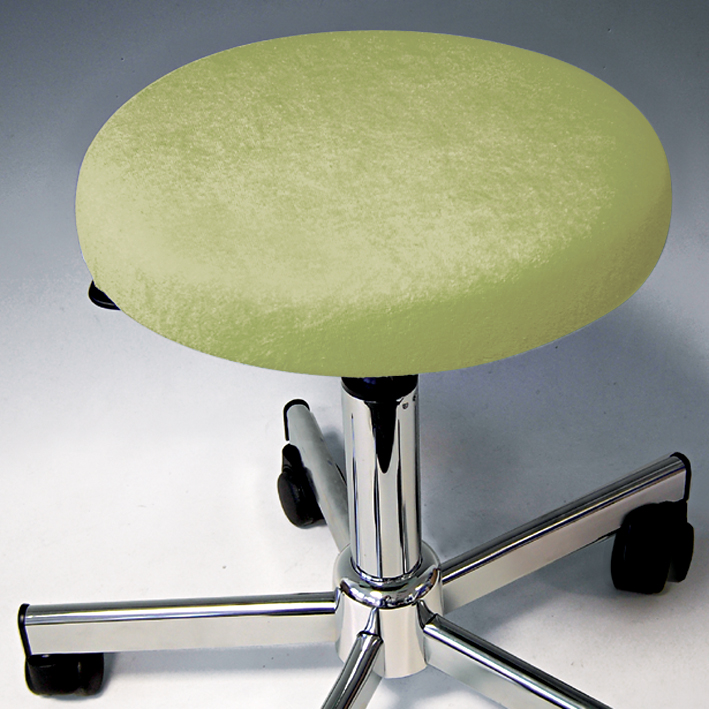 Hockerbezug Frottee apfelgrün für Hocker 40 bis 45 cm Ø