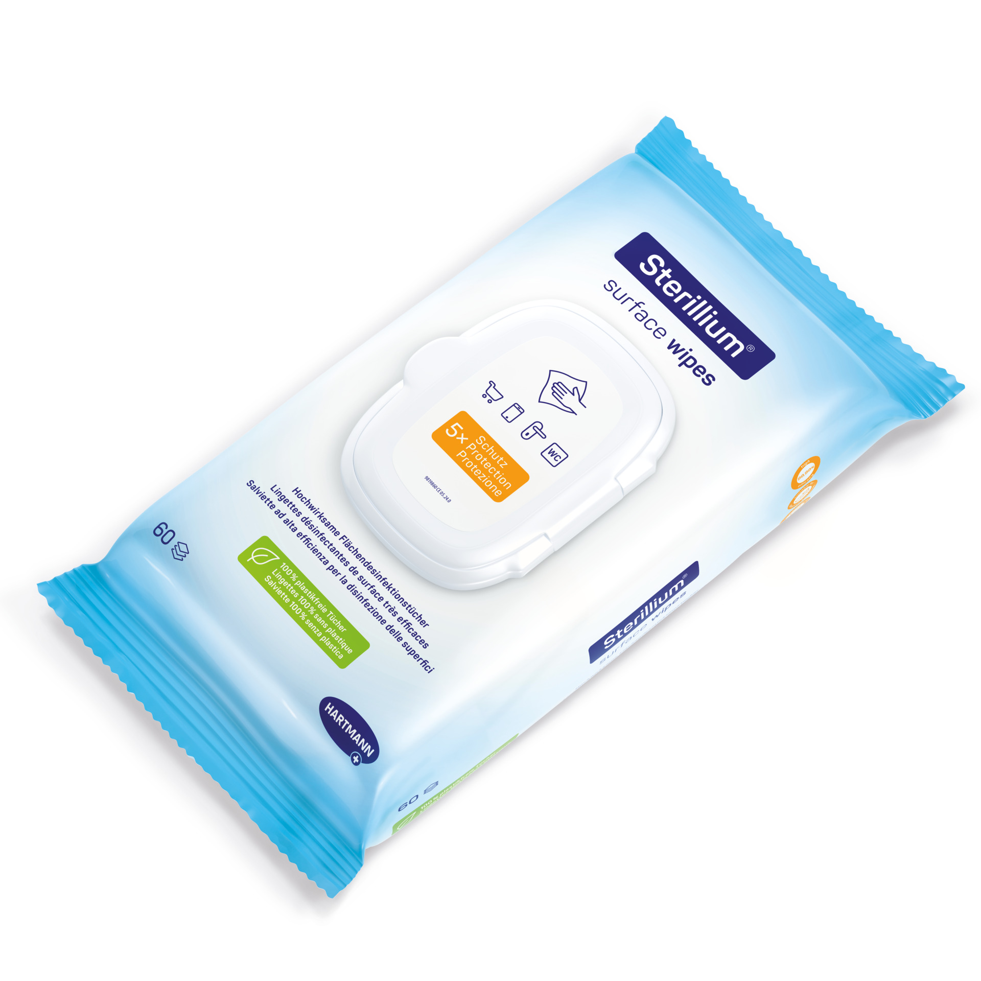 Sterillium Surface Wipes, Flowpack, 60 Stk.