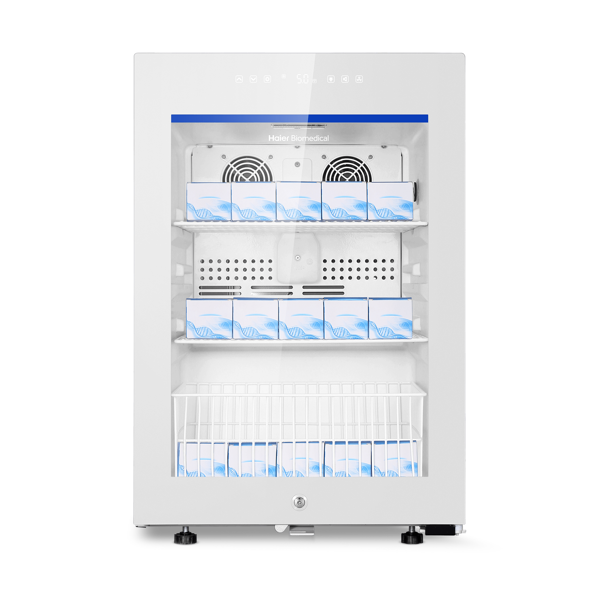 Haier Medikamentenkühlschrank HYC-85GD, +2°C bis +8°C, 85 L, DIN13277, Glastür