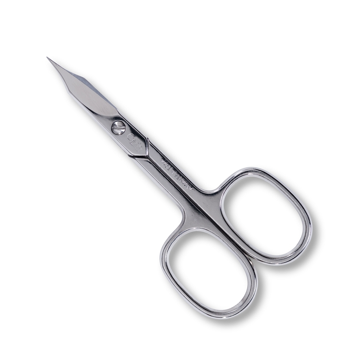 Credo Haut- und Nagelschere 9 cm, vernickelt, Turmspitze gebogen Blisterverpackung