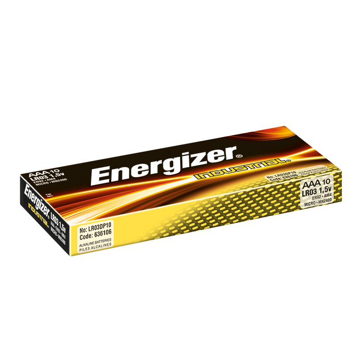Energizer Industrial Batterien Micro AAA LR03 1,5 V (10er-