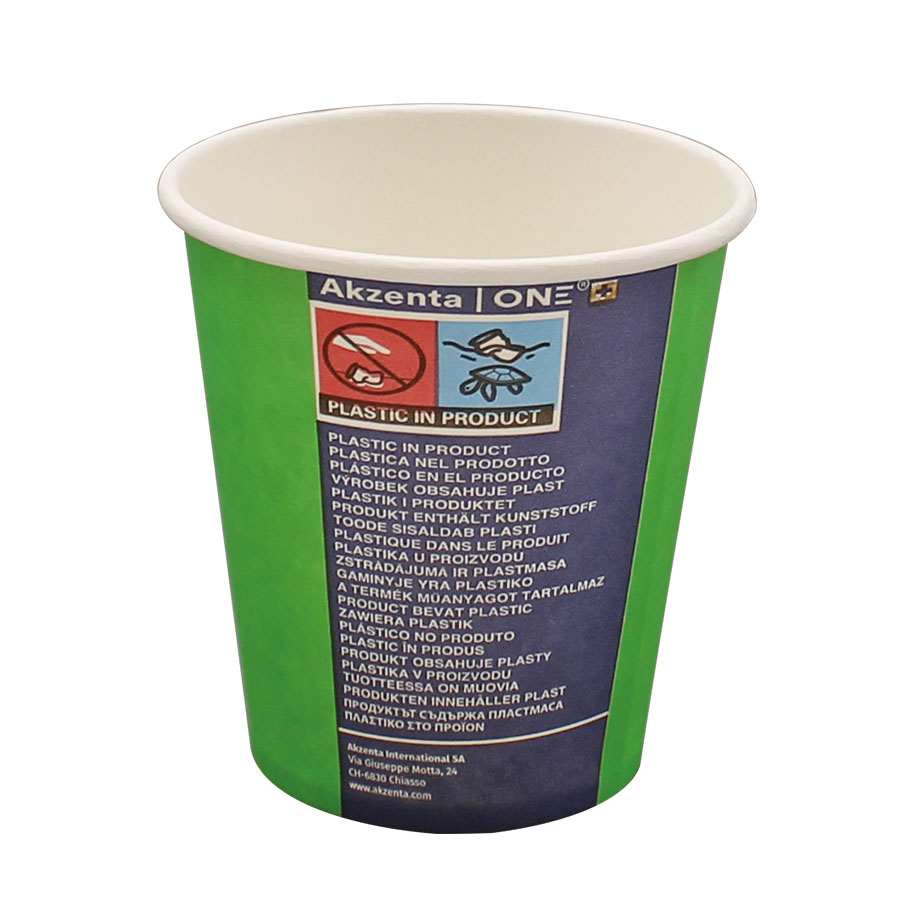 Trinkbecher aus Papier, 180 ml / 200 ml Füllmenge, fresh green (50 Stck.)