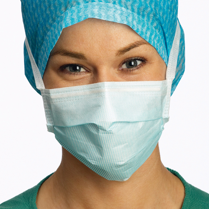 Barrier Surgine II OP-Maske, Anti-Fog, hypoallergen, blau (60 Stck.)