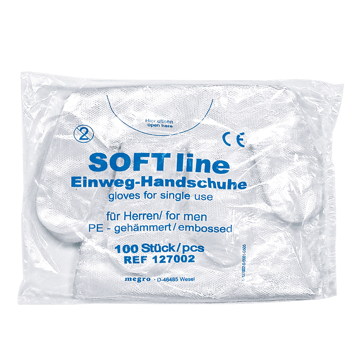 SOFT line PE-Handschuhe, Herren Beutel (100 Stck.)
