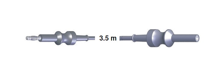 Monopolar Anschlusskabel, AES-BER-MAR-T -> Olymp.Fujinon, 3,5 mtr.