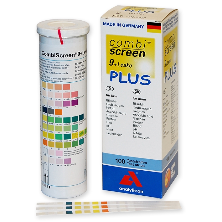 CombiScreen 9 + L PLUS Harnteststreifen (100 T.)
