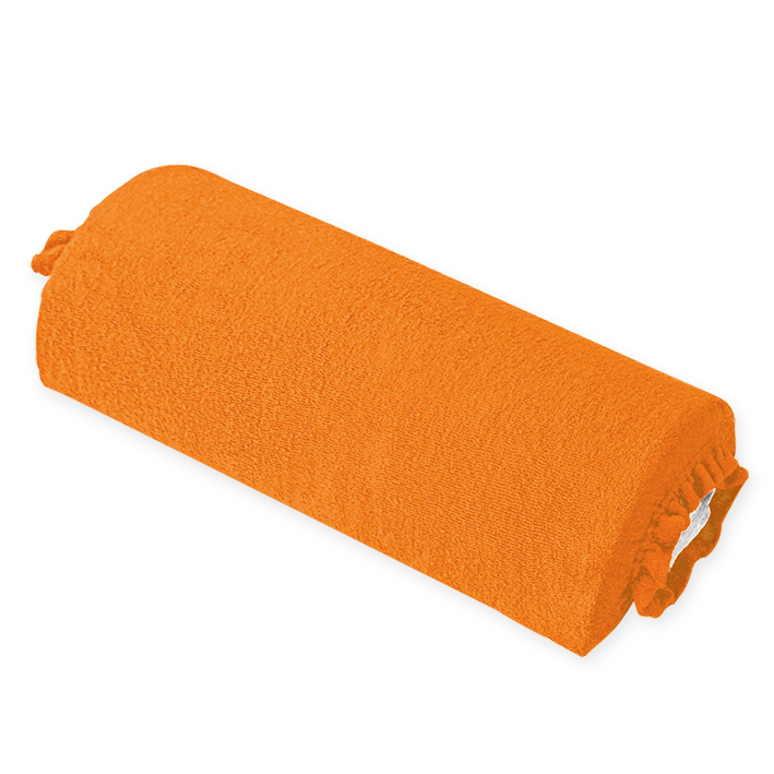 Nackenrollenbezug Frottee orange, für Halbrollen 40 cm