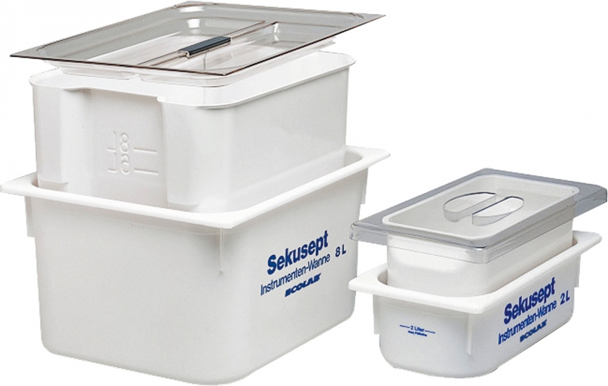 Sekusept Instrumenten-Wanne 2 L kpl. mit Siebeinsatz und Deckel