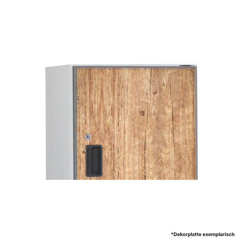 Tür-Dekorrahmen aus Edelstahl, gebürstet, für MED-200 mit Blechschrauben