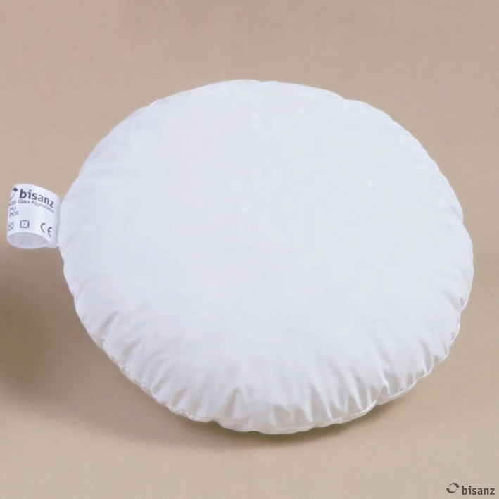 Knielagerungskissen rund, Ø 20 cm, mit Nesselbezug weiß *Sonderanfertigung, keine Rückgabe!*