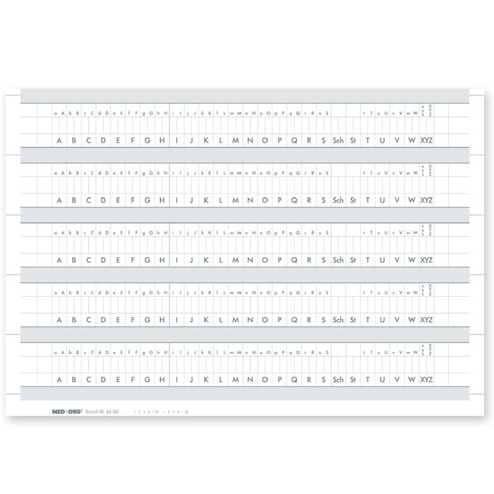 Alphabetleistenaufkleber für Karteitaschen DIN A5 (100 Stck.) Standard-Klebeetikett