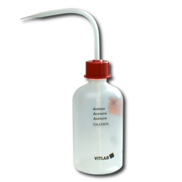 VITsafe Sicherheitsspritzflasche, PP, GL 25, Aufdruck: Aceton, 250 ml, mit