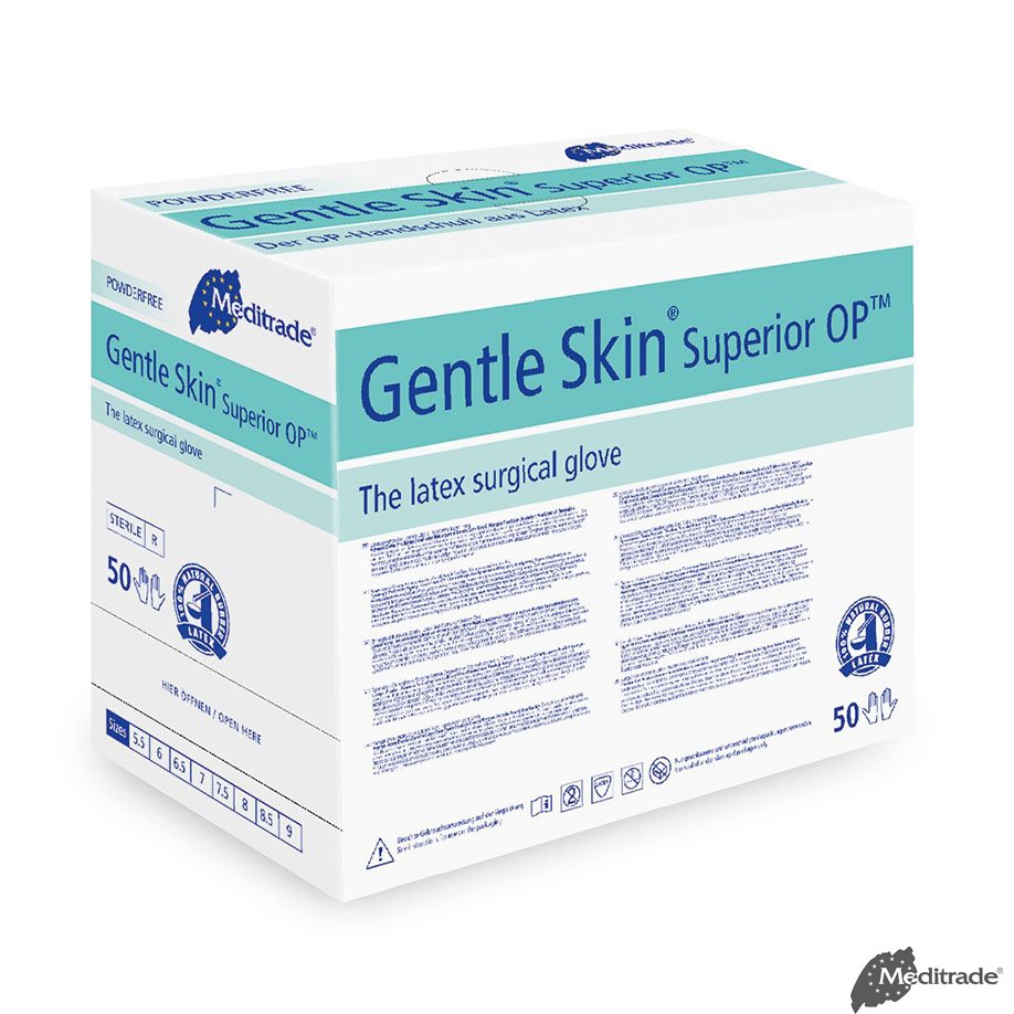 Gentle Skin Superior OP-Handschuhe Latex, PF, steril, Gr. 6,5 (50 Paar)