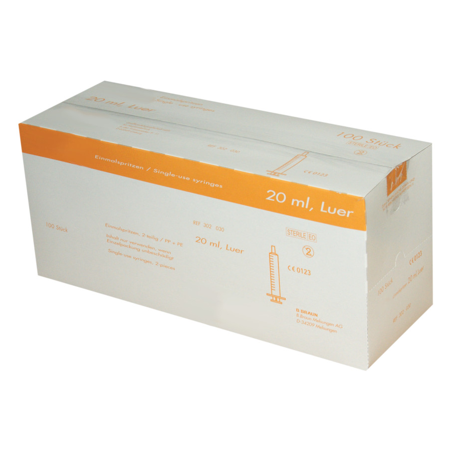 Einmalspritzen 20ml, Luer-Ansatz, exzentrisch (50 Stck.)