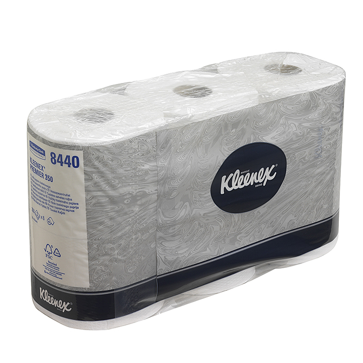 KLEENEX Toilet Tissue Standard, 3-lagig weiß (6 x 6 Rl. à 350 Bl.)