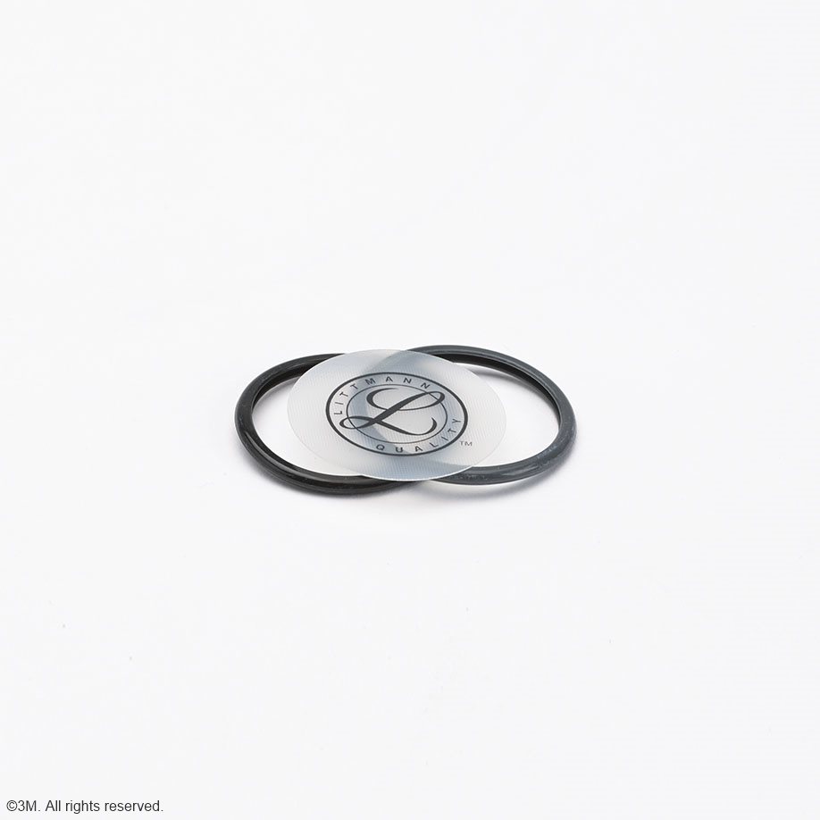 3M Littmann Ersatzteil-Membran-Set für Classic II Kinder Stethoskop, schwarz/grau