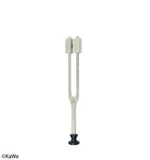 Stimmgabel nach Lucae c 128 Hz mit Dämpfern und Kunststofffuß