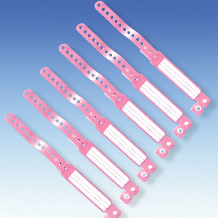 Namensbänder Kinder/Säuglinge Standard, rosa (250 Stck.)