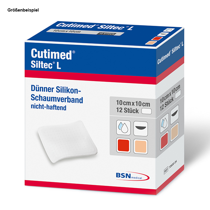 Cutimed Siltec L Schaumverband 5 x 6 cm steril (12 Stck.)