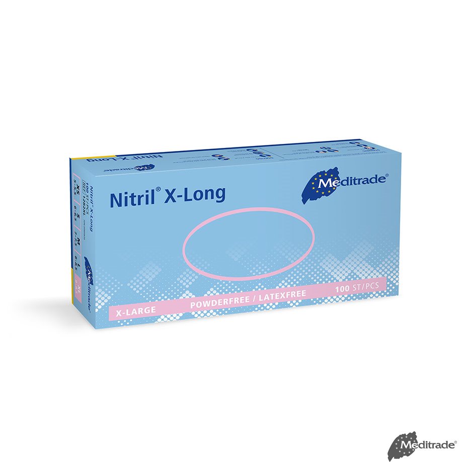 Nitril 3000 Blue X-Long U.-Handschuhe PF latexfrei, unsteril, Gr. XL (100 Stck.)