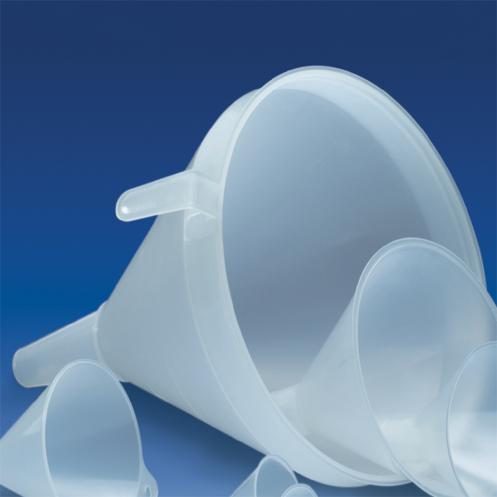 Fasstrichter, PP, Ø 210 mm, 1300 ml, Länge 252 mm, Auslauf-Ø 22 mm, transparent