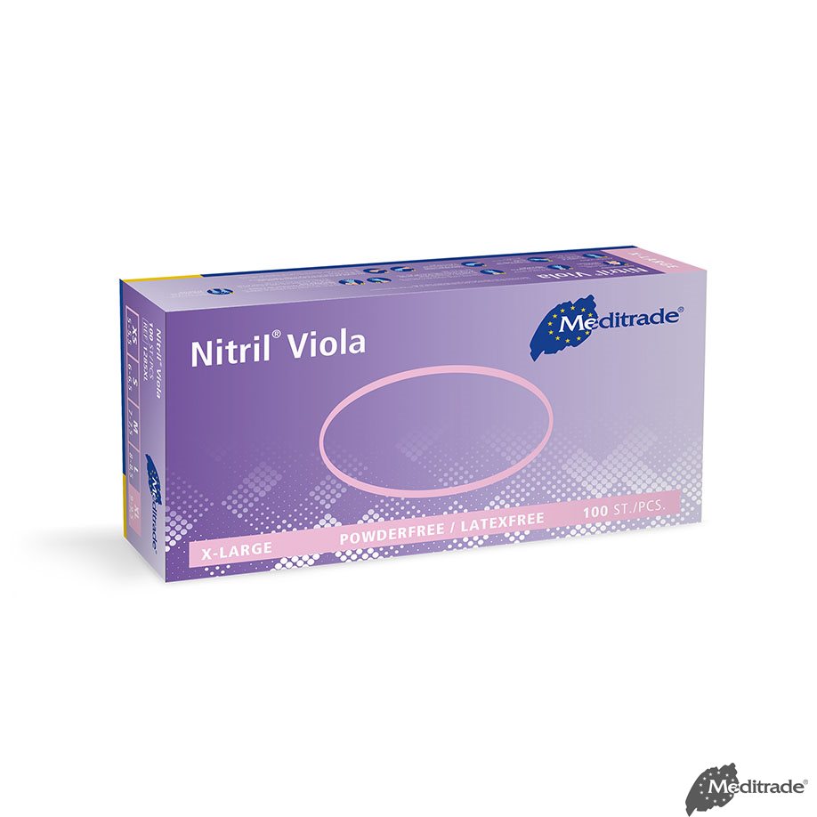 Nitril Viola U.-Handschuhe PF, latexfrei unsteril, Gr. XL (100 Stck.)