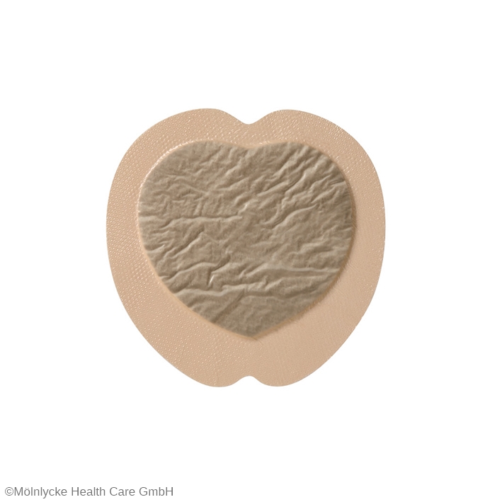 Mepilex Border Sacrum Ag Schaumverband steril, 18 x 18 cm (5 Stck.)