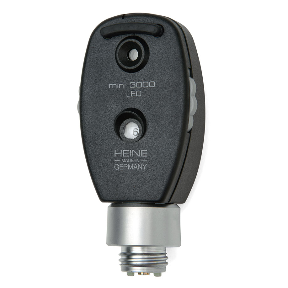 mini 3000 LED Ophthalmoskop-Kopf 2,5 V, schwarz, ohne Griff