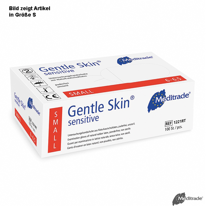 Gentle Skin sensitive U.-Handschuhe Latex, PF, Gr. M, unsteril (100 Stck.)