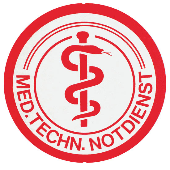 Schild: Med.Techn. Notdienst