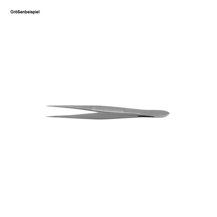 Splitterpinzette, gerade, gerieft, 9 cm