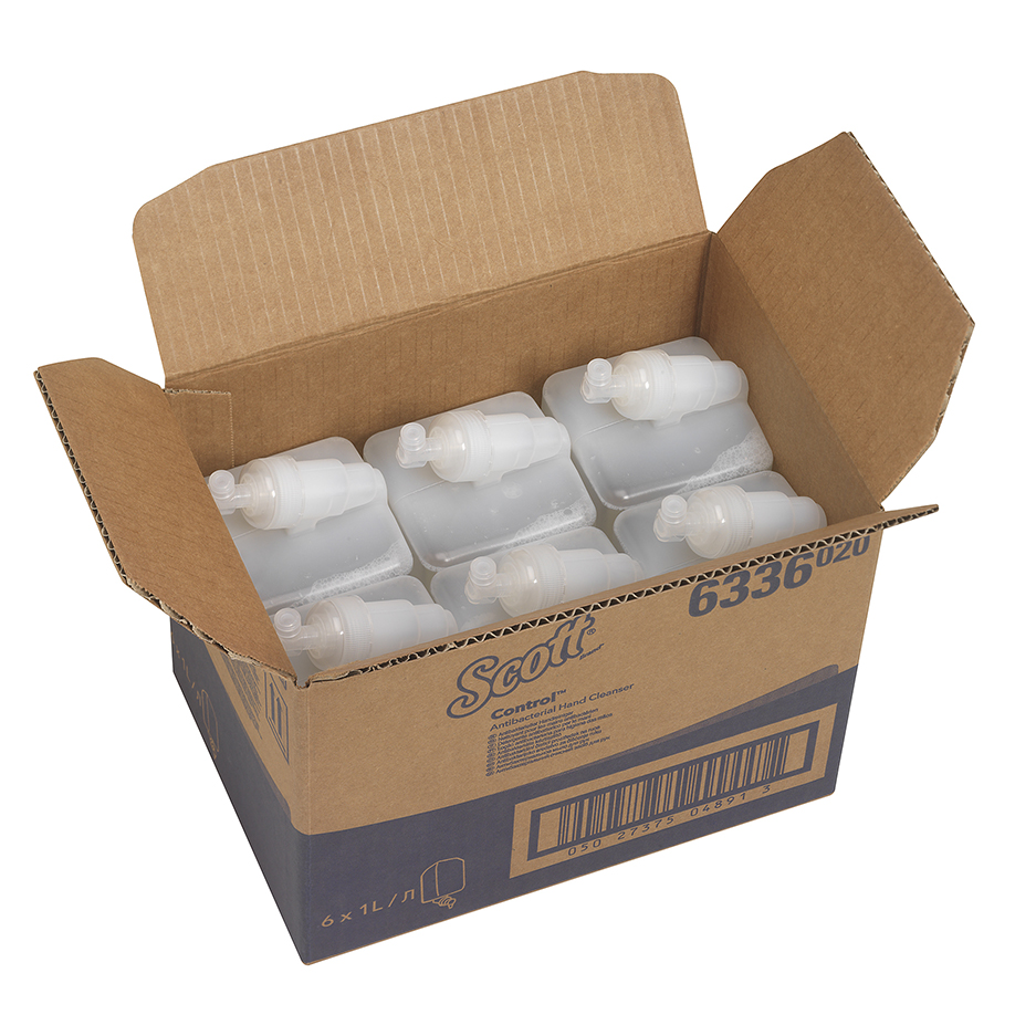SCOTT Control antibakterieller Handreiniger, transparent (6 x 1 Ltr.)