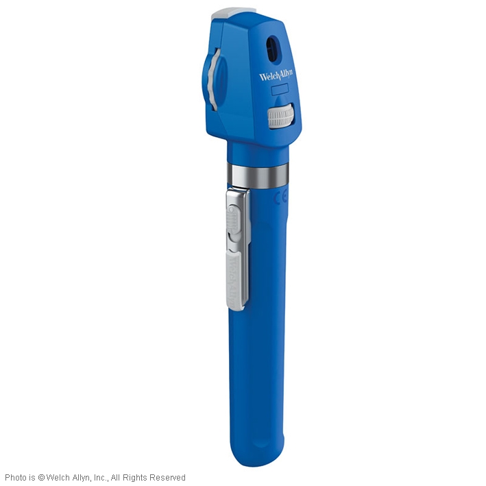 Pocket Plus LED Ophthalmoskop royalblau, inkl. Handgriff und Etui