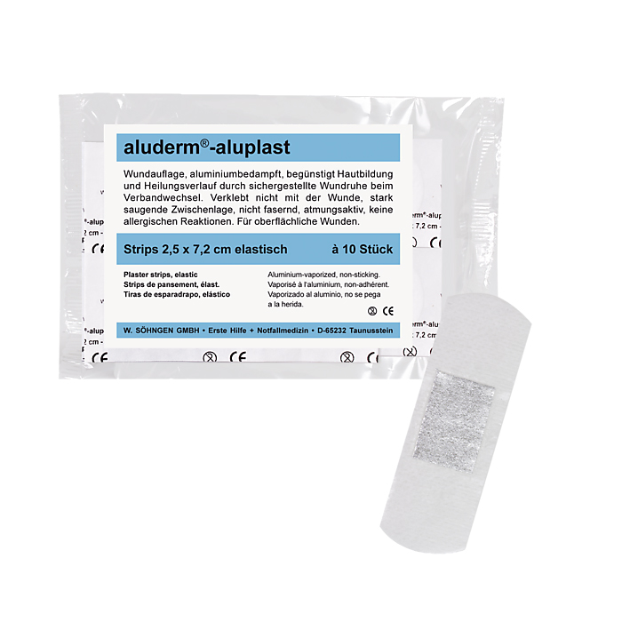 aluderm-aluplast Strips elastisch ca. 2,5 x 7,2 cm (10 Stck.)