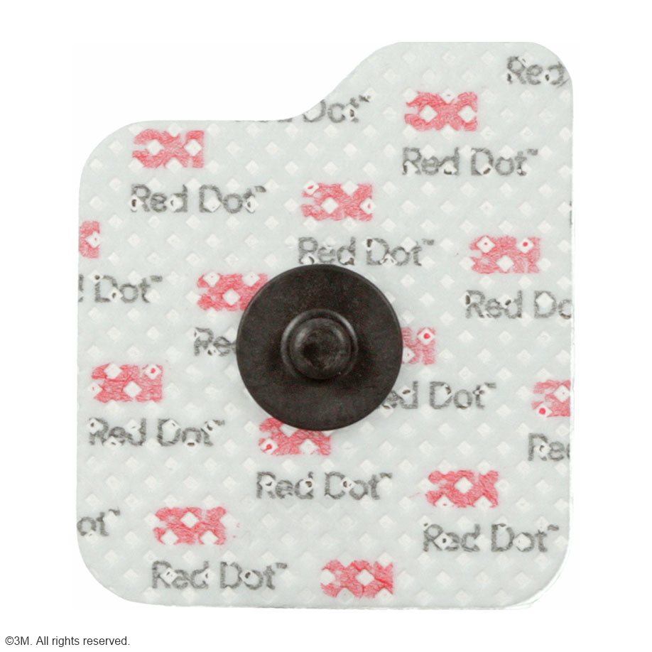 3M Red Dot EKG-Elektroden für Erwachsene repositionierbar, 4 x 3 cm (5 Stck.) Standard-Klebekraft