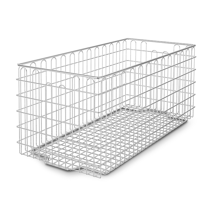 Sterilgutkorb 575 x 280 x 265 mm für 1 StE mit Grifföffnung, Edelstahl epoliert