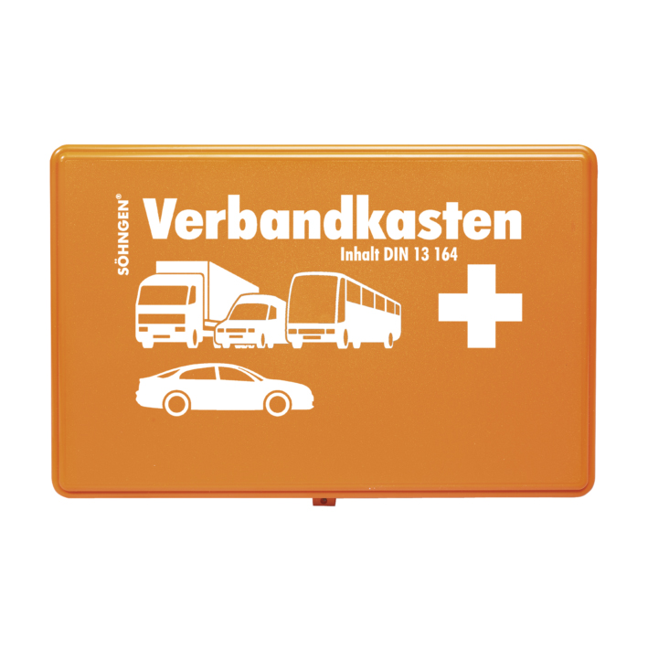 KFZ.-Verbandkasten Standard mit Füllung DIN 13164, orange