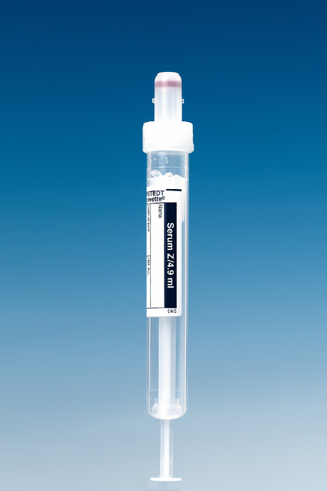 S-Monovetten 4,9 ml, 90 x 13 mm, Serum CAT, Papieretikett, steril (50 Stck.)