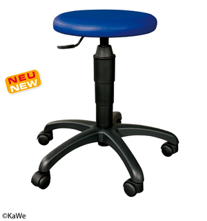 Drehhocker Classic mit Rundsitz, blau